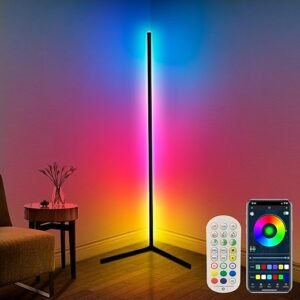 65” Color Changing LED Corner Floor Lamp with Music Sync