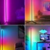 65” Color Changing LED Corner Floor Lamp with Music Sync