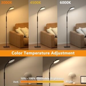 Adjustable LED Floor Lamp with Remote & Timer