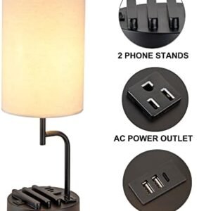 Dreamholder 2-Pack Modern Table Lamp with USB Charging