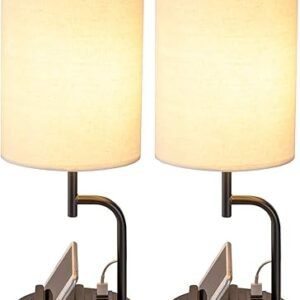 Dreamholder 2-Pack Modern Table Lamp with USB Charging