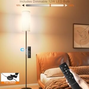 Luckystyle Dimmable LED Floor Lamp with Remote Control