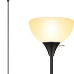 Modern Black LED Torchiere Floor Lamp for Stylish Spaces