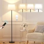 Modern Dimmable Floor Lamp with Remote Control & Foot Switch