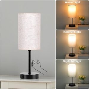 Versatile 3-Color Table Lamp with Pull Chain