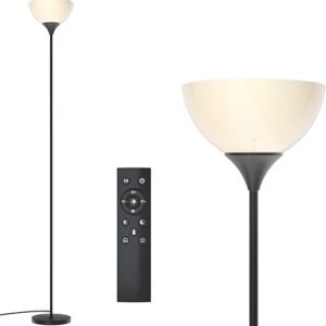 Versatile PESRAE Remote-Controlled Floor Lamp with Dimmable LED