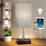 WIHTU 3-Color USB Bedside Lamp with Pull Chain